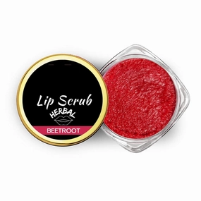 0.35oz Lip Sugar Scrub Herbal Natural Essential Oils Exfoliating Balm Polish Scrubber for Men Women Smoked Dry Dark Chapped Lips to Lighten Pigmentation Dead Skin Tan Removal (10 gm) (Beetroot)
