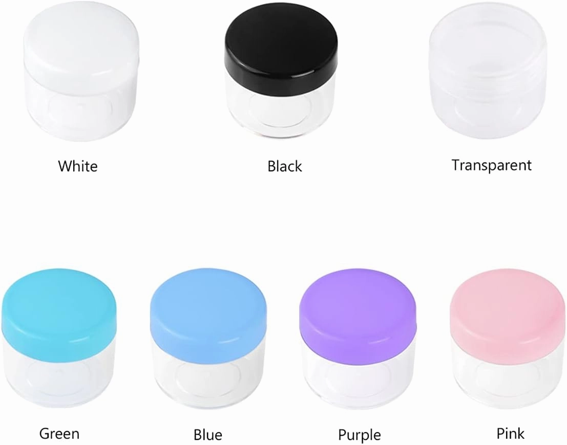 10 Pcs 10g Plastic Empty Cosmetic Container, Round Clear Pot Jars Portable Refillable Empty Containers for Makeup Eye Shadows Lotions Lip Balms Toners Creams Ointments,Transparent