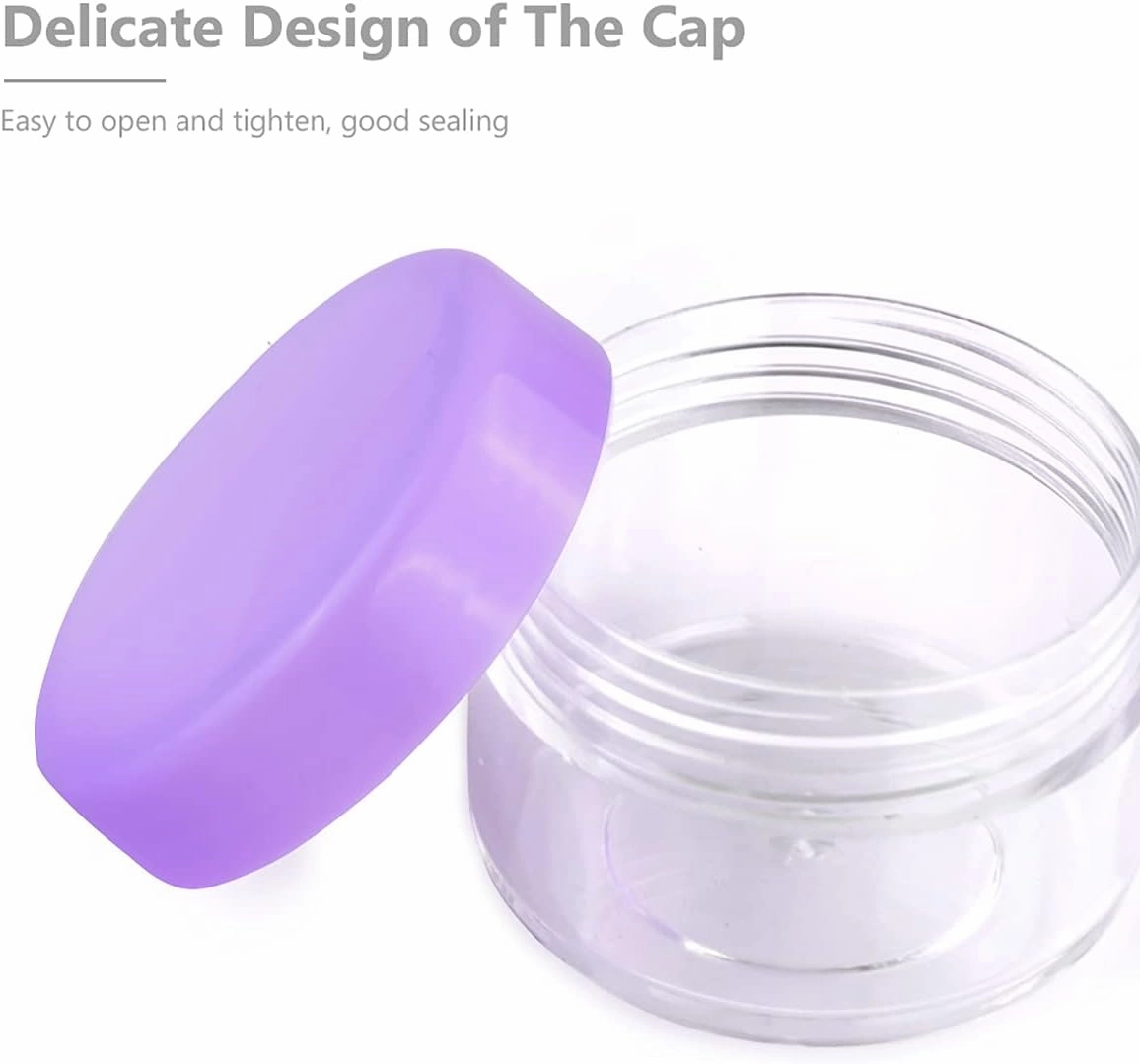 10 Pcs 10g Plastic Empty Cosmetic Container, Round Clear Pot Jars Portable Refillable Empty Containers for Makeup Eye Shadows Lotions Lip Balms Toners Creams Ointments,Transparent