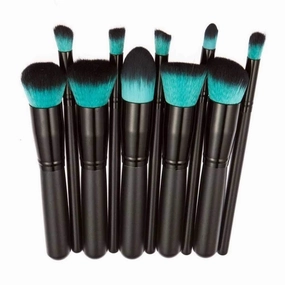 10Pcs Professional Make Up Brushes Tools Powder Foundation Brush Eyebrow Eyeshadow Cosmetic Makeup Brush Set