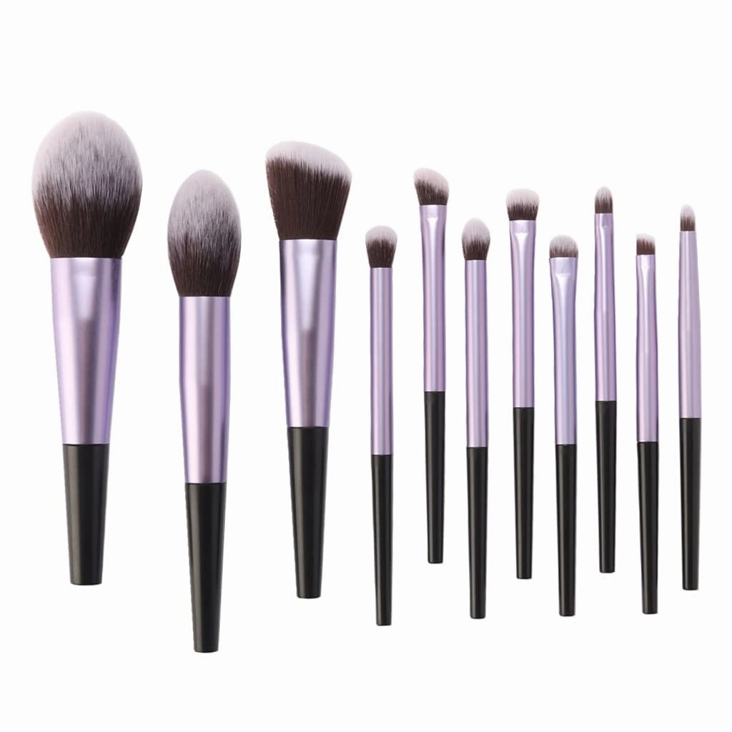 11pcs Makeup Brushes Sets Tools Cosmetic Powder Contour Blush Lip Eyeshadow Concealer Facial Foundation Brush Kit