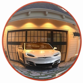 12 Inch Convex Mirror - Round Traffic Mirror - Adjustable Wide Angle View Indoor Security Mirror - Corner Security Blind Spot Mirror 220° for Garage, Room, BlindSpot, Mall, Outdoor and Indoor