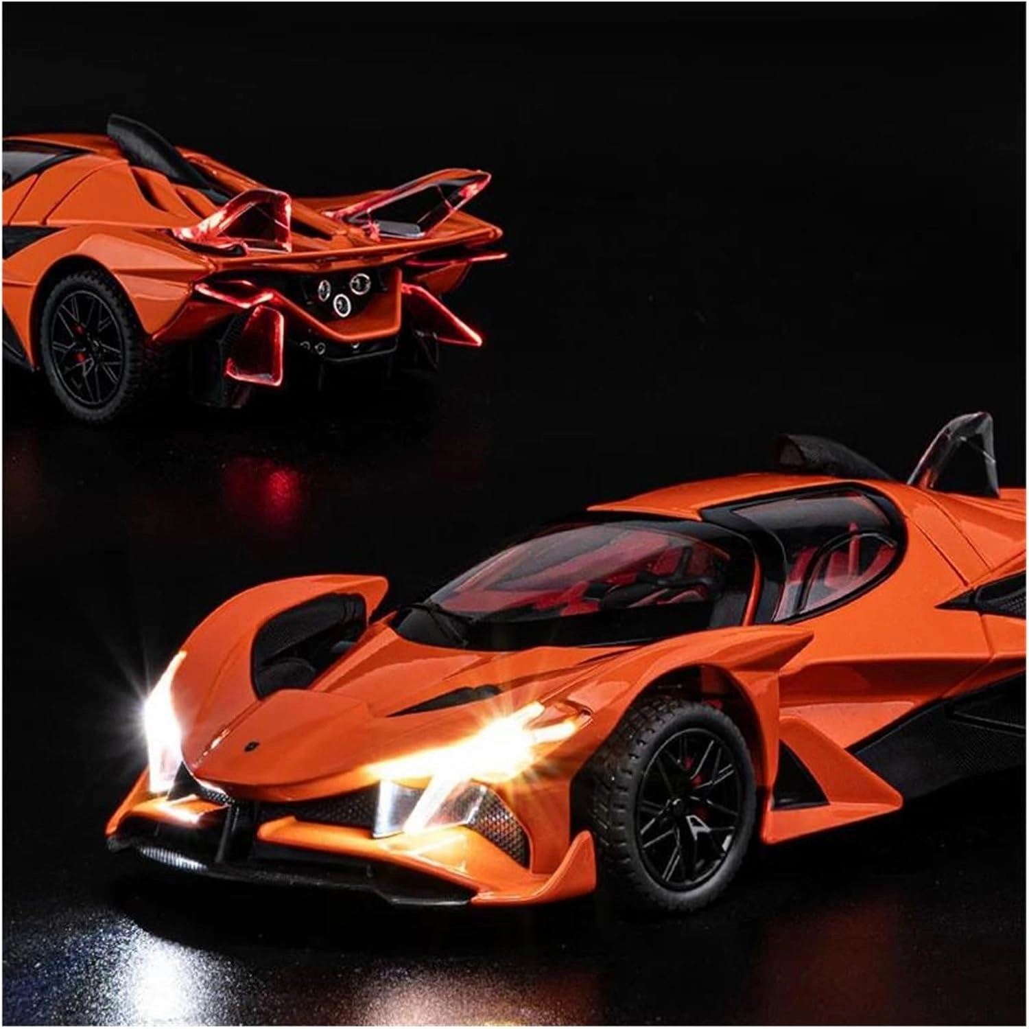 1 24 for Apollo Project EVO Alloy Sports Car Model Diecast Metal Toy Super Racing Car Model Sound and Light Scale Vehicles Toys(Black)