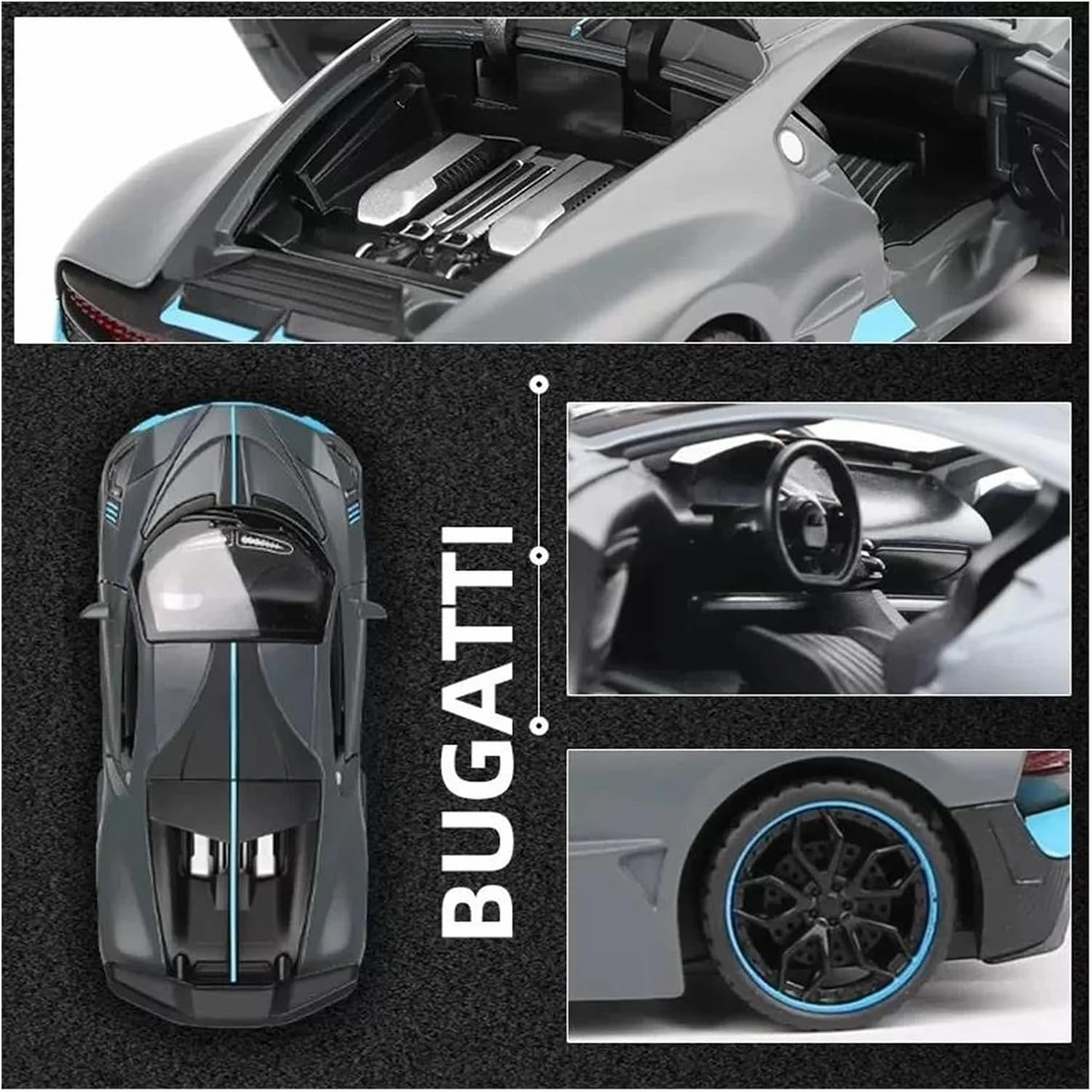 1 32 for Bugatti DIVO Supercar Diecast Metal Alloy Model Car Ornamental Models Adults Collectibles Decorations Scale Vehicles Toys(Green)