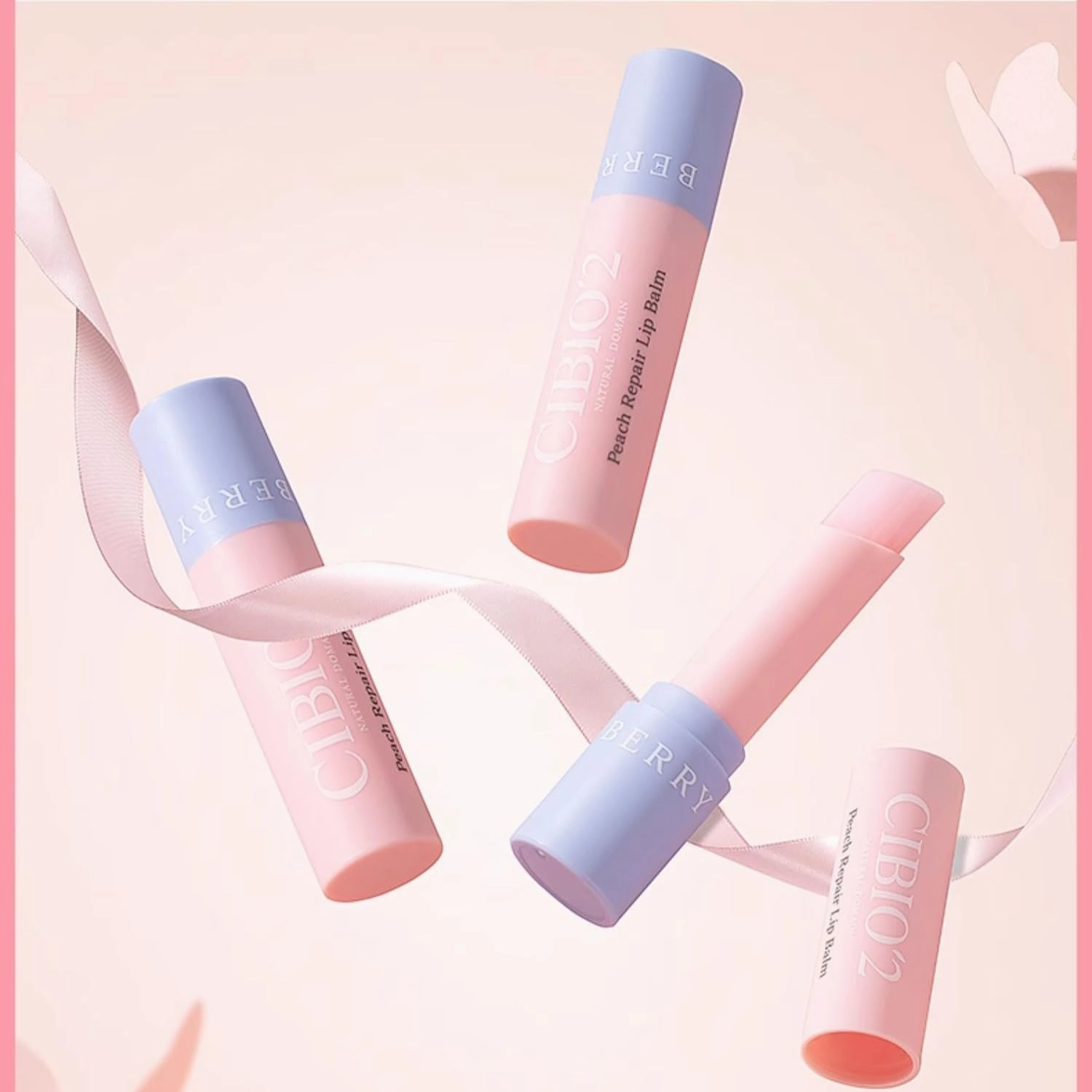 1 PC CIBIO'2 Fresh Berry/Tangerine Flavor Moisturizing Lip Mask & Berry Lip Balm Set, Relieve Dry & Chapped Lips, Deeply Nourish Lip Care Set (Tangerine Lip Mask  BerryBalm)