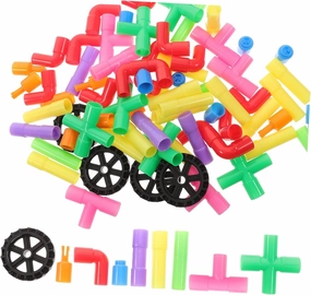 1 Set Building Tube Educational Blocks for Early Learning Safe for Creativity and Cognitive Development Present for Birthdays and Parties