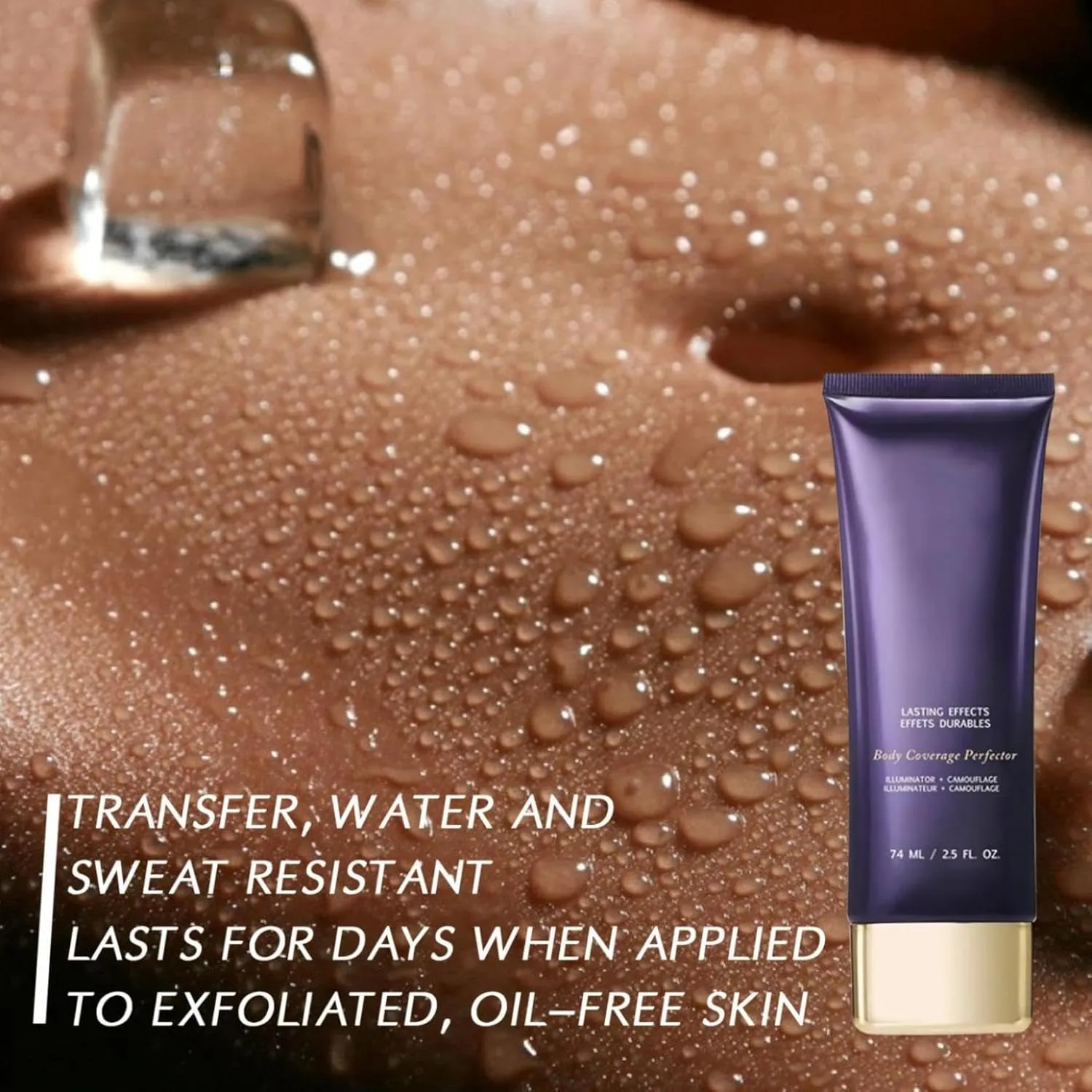 2 Pack Leg Makeup Waterproof No Transfer, Leg and Body Scar Cover up Makeup, Long Last Body Foundation, Body Coverage Perfector - 2.5 Oz (2PCS, 50ml/2.5fl,.oz)