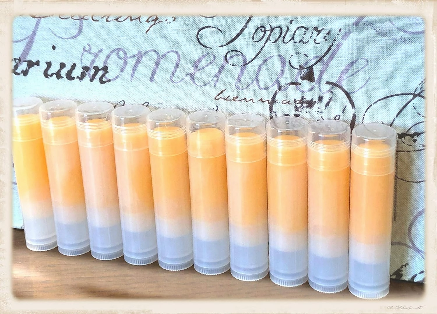 20 Mimosa Lip Balms in Clear Tubes Unbranded Bulk Wholesale