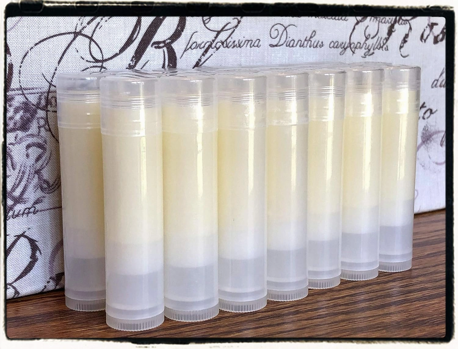 20 PEACH Flavored Lip Balms in Clear Tubes - Handmade - Wholesale Bulk Prefilled