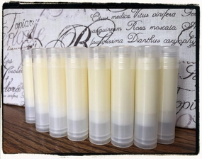 20 Peppermint Flavored Lip Balms in Clear Tubes - Handmade - Wholesale