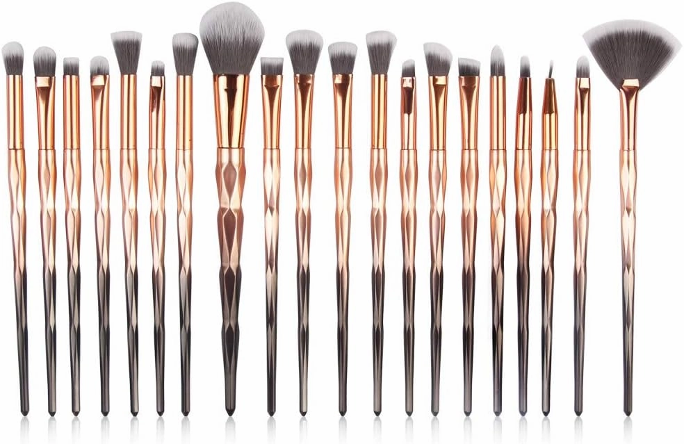 20Pc Makeup Brushes Set Powder Foundation Eyeshadow Eyeliner Lip Cosmetic Brush Scalp Exfoliating Brush