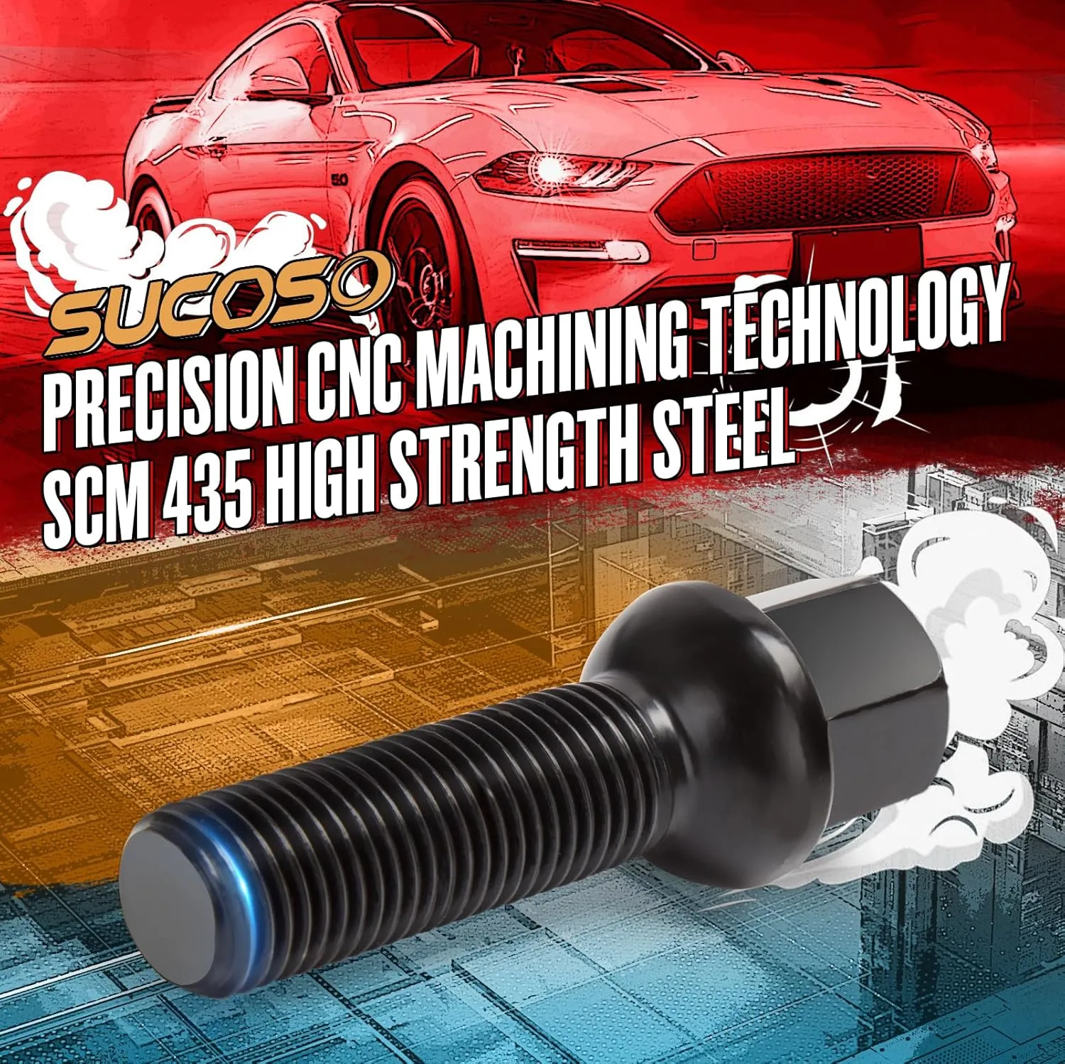 20PCS 14x1.5 Extended Lug Bolts with 45mm Shank Length Ball Seat, Aftermarket Black Wheel Lug Bolts for Spacers, Compatible A3 A4 A6 A8 S4 S6 S8 TT Jetta Allroad Volkswagen Quattro Golf Tiguan Passat