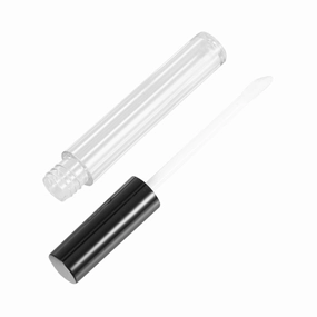 20Pcs Lip Gloss Tubes with Pink and Black Caps Transparent Lip Color Containers for Subpackaging for Travel and Cosmetic Storage