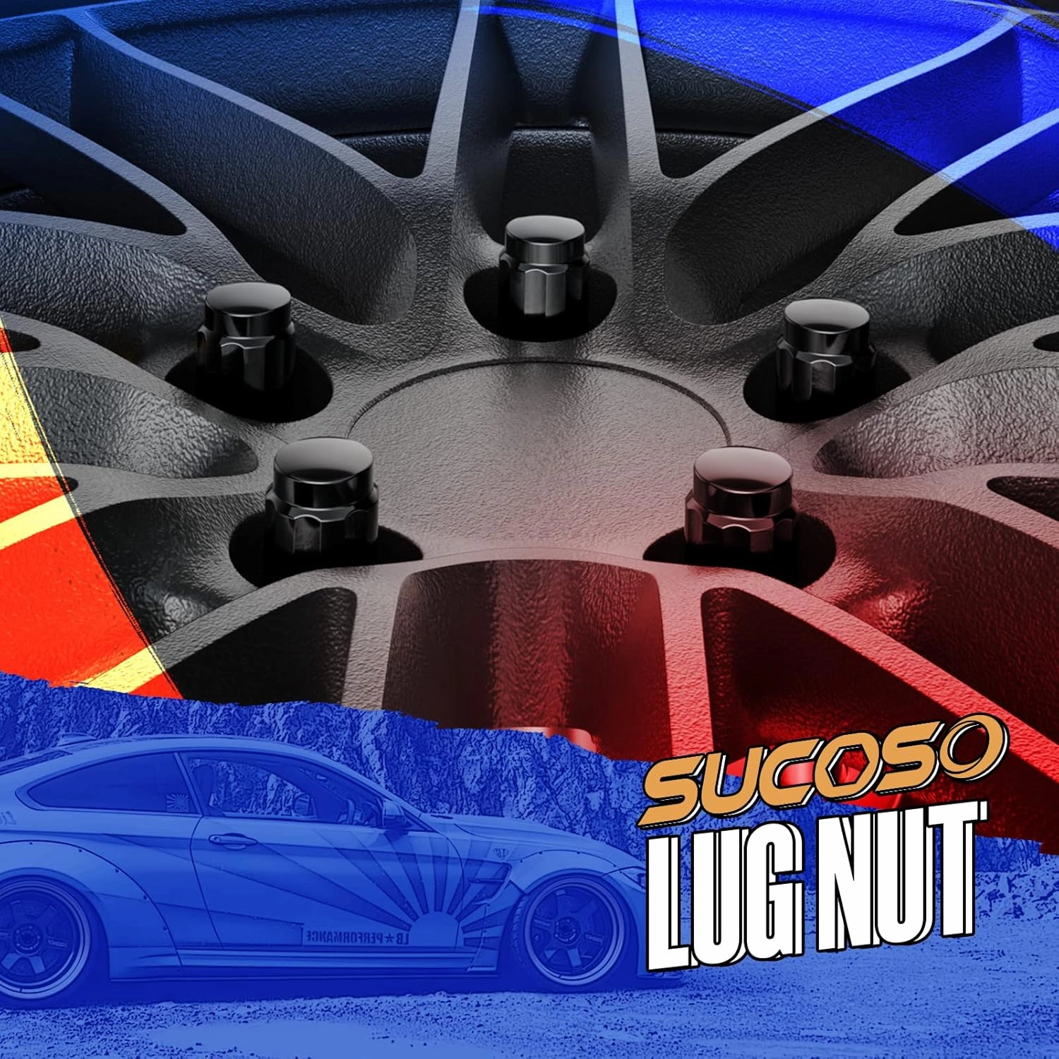 20PCS M12x1.25 Spline Lug Nuts, Black 6 Spline Aftermarket Lug Nuts for Infiniti G35 G37 Nissan 350Z 370Z Subaru Impreza Outback Forester Tuner Wheels One Socket Key,Closed End Bulge Acorn Lug Nut