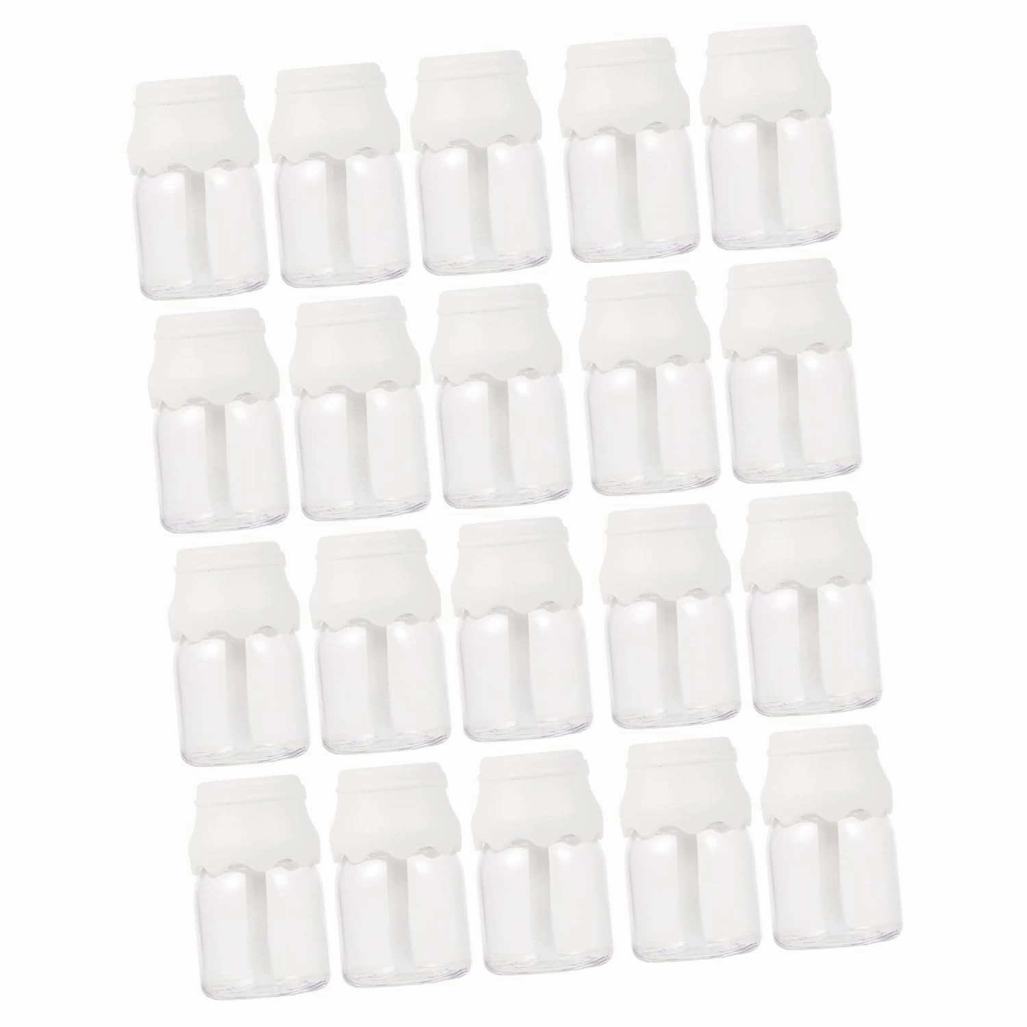 20pcs Mini Bottle Lip Gloss Tube Refillable Empty Lip Container Gloss Transparent Design Lightweight Leak Travel-friendly for Home Office Use