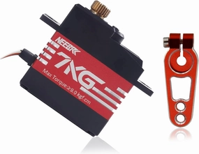 21G 7KG Digital Servo,Mini Servo Motor,Micro Servo High Torque Full Metal Gear RC Servo with 25T Servo Arm for 1/14 1/16 RC Car Robot Helicopte Boat Airplane Fixed-Wing