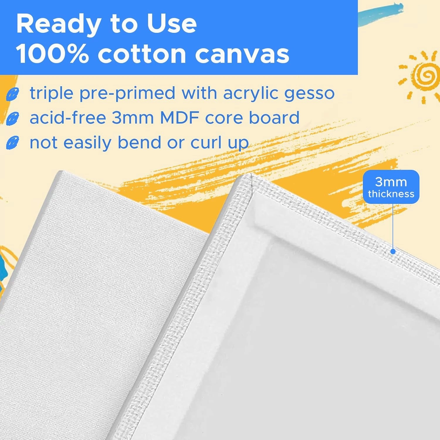 28 Pack 8x10 Inch Canvas Boards for Painting, Kids Art Novices Blank Painting Canvases, Gesso Primed Acid-Free 100% Cotton Canvas Panels for Acrylic Oil Watercolor Tempera Paint