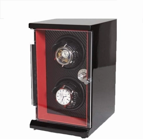 2 0 Watches Automatic Watch Winder Lntelligent Touch Screen with Drawer Wood Box 5 Modes Wrist Watch Winder Rotator-15×19×26Cm Beautiful Home,Red