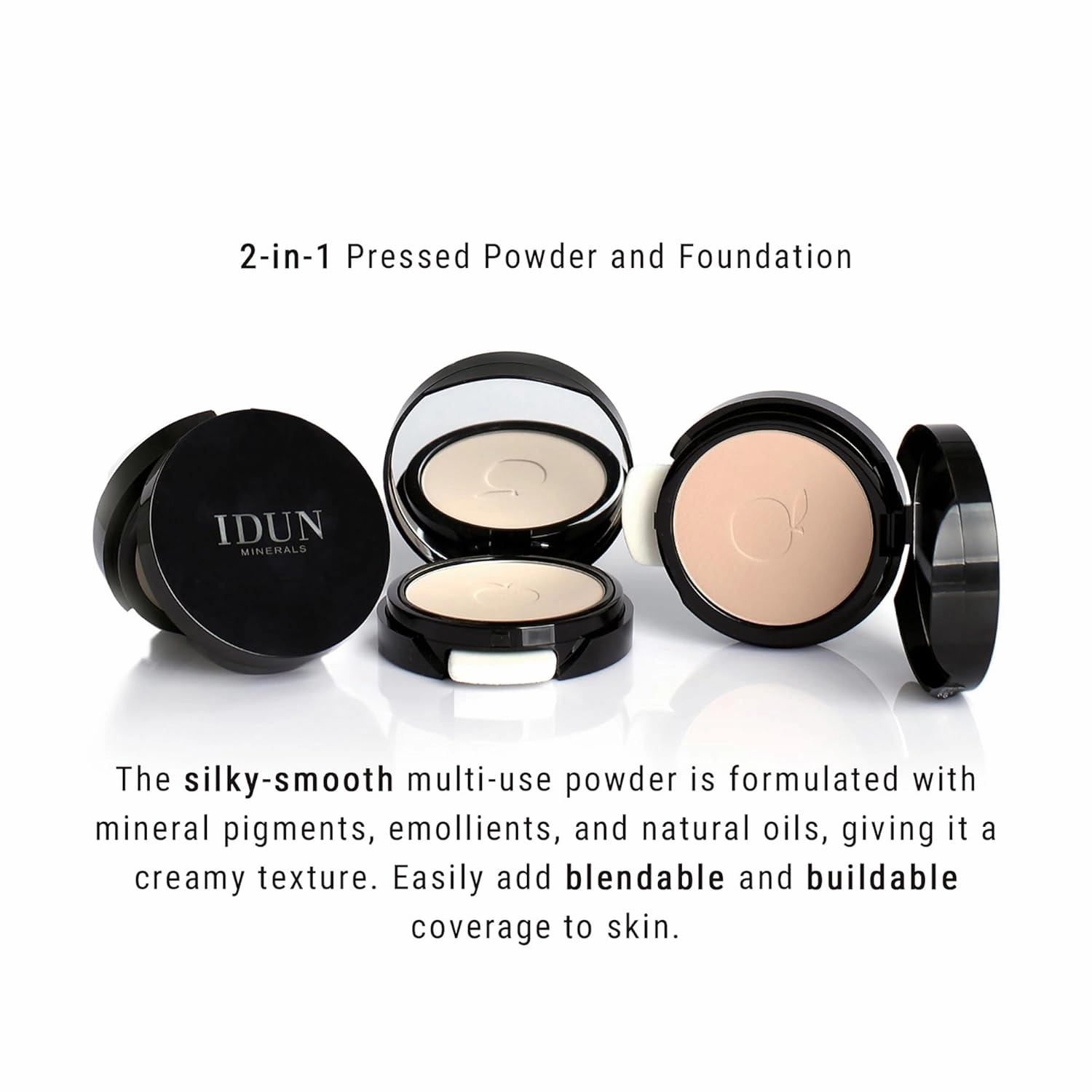 2-In-1 Pressed Powder And Foundation - Multi-functioning Powder With A Perfecting Matte Finish - Easily Blendable And Buildable, Vegan Formula - Sarek Light - 0.27 oz