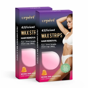 2 Pack 96 Count Wax Strips for All Skin Types Home Waxing Kit for Women Bikini Wax Strips for Hair Removal Face and Body Waxing Strips for Eyebrows Underarm Legs and Arms - Red Strips