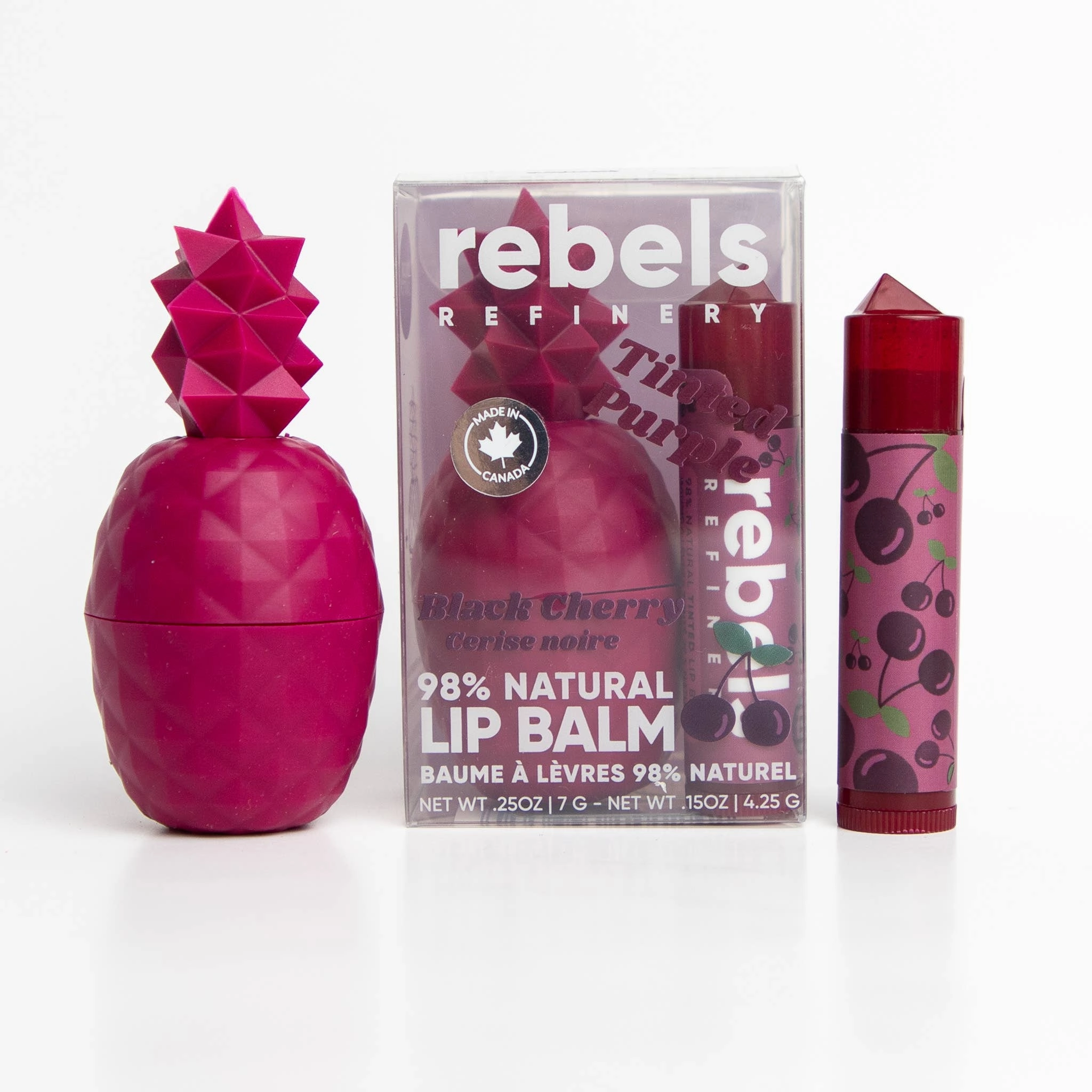 2 Pack Tinted Pineapple & Stick Lip Balm by Rebels Refinery