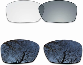 2 Pair Lens Replacement for Oakley Hijinx Black&Photochromic Clear