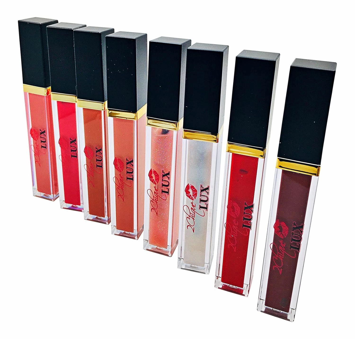 2Chique Lux Vegan Moisturizing Lip Gloss Cruelty Free High Shimmer Lip Gloss (#17 Nude Pink)