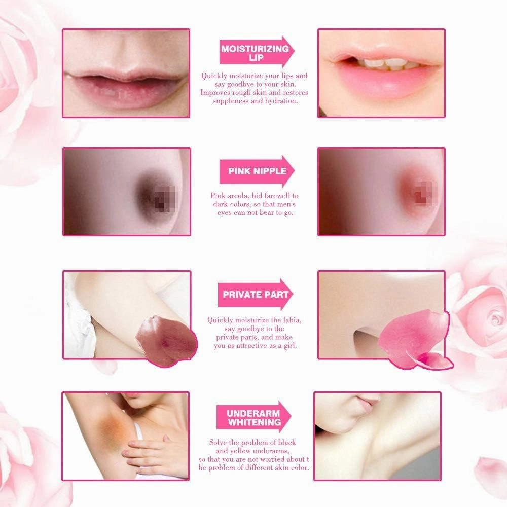 2PC Pink Lips & Nipple Cream, Skin Face Body Cream Pink Lips Armpit Private Part Gel Intimate Cream 30ml, Pink Privates Intimate Area Cream, Pink Body Creams