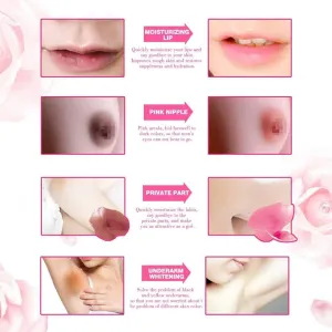 2PCS Pink Lips & Nipple Cream, Skin Face Body Cream Armpit Private Part Gel Intimate Cream 30ml
