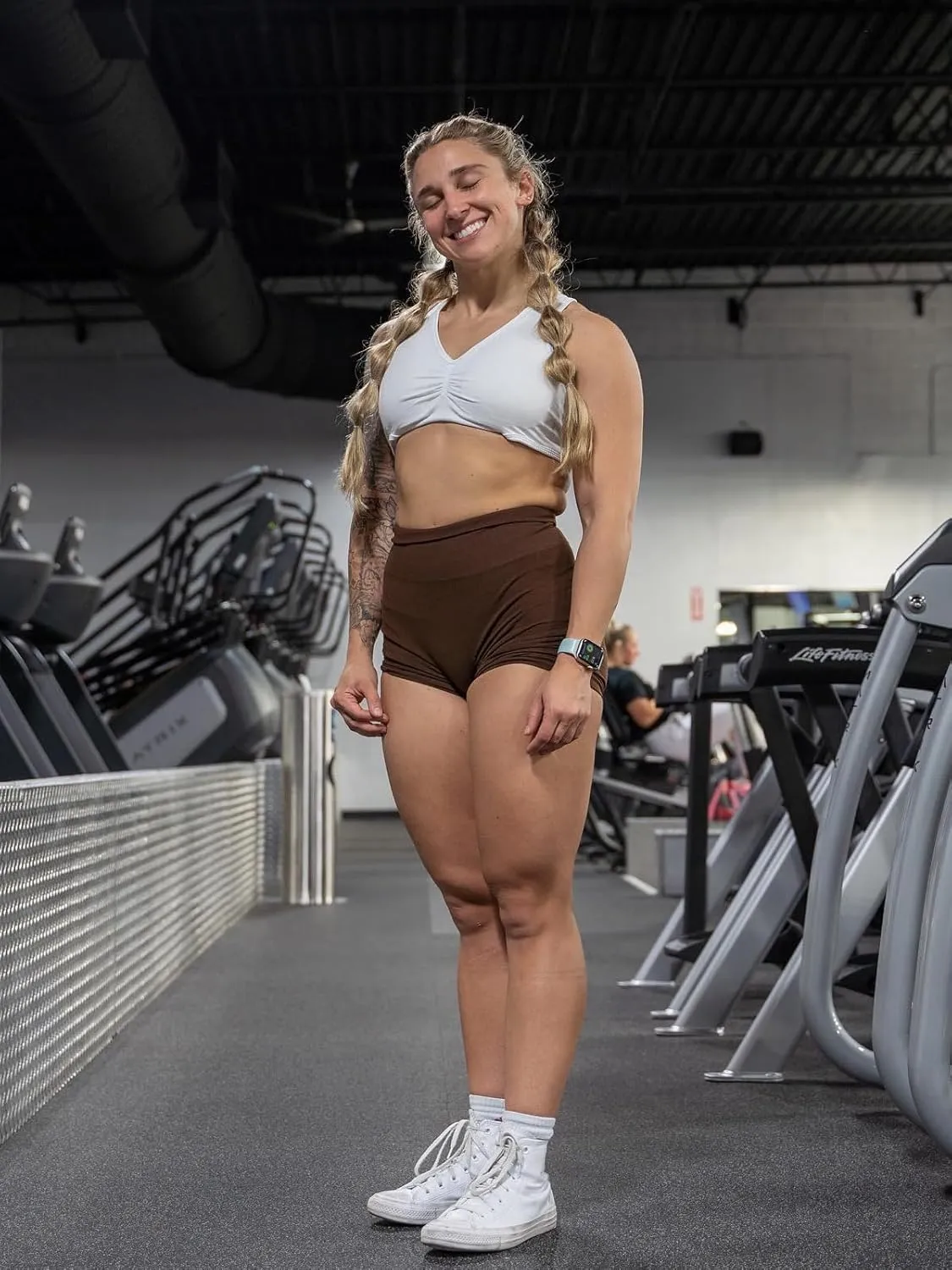 3 Piece Workout Shorts Womens Seamless High Waisted Scrunch Butt Athletic Gym Yoga Biker Shorts