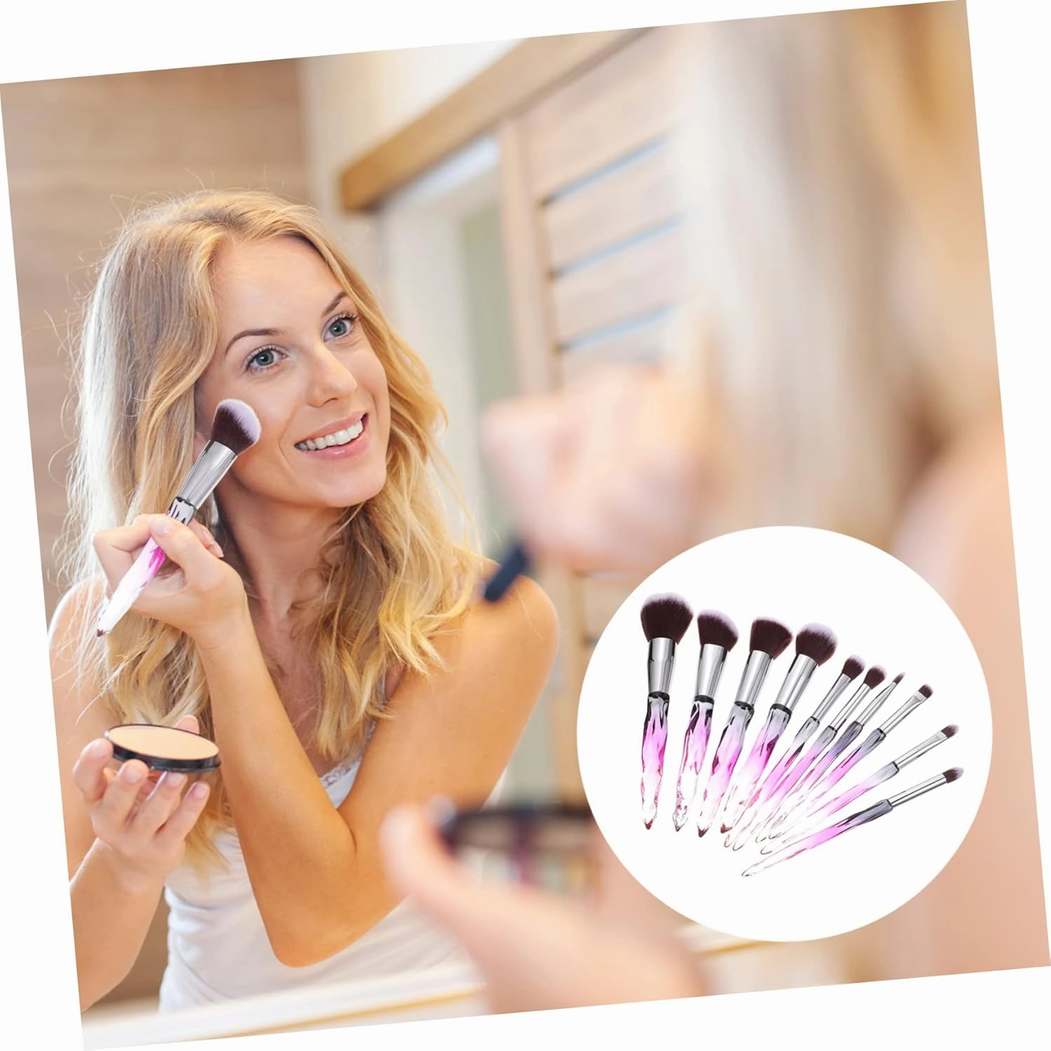 30pcs Professional Makeup Brush Set Premium Cosmetic Kit for Blending Highlighting Contouring Irregular Handle Design for Women Makeup