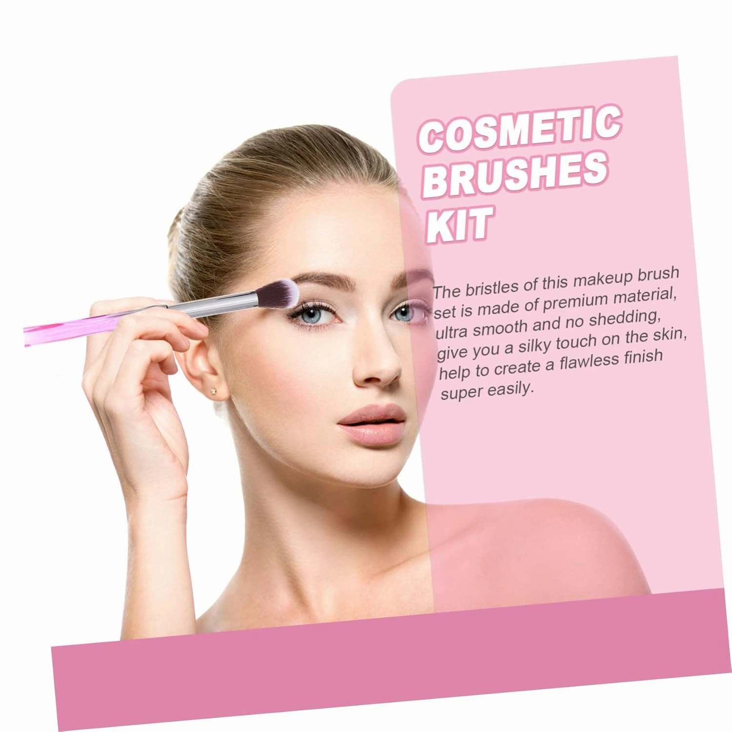 30pcs Professional Makeup Brush Set Premium Cosmetic Kit for Blending Highlighting Contouring Irregular Handle Design for Women Makeup
