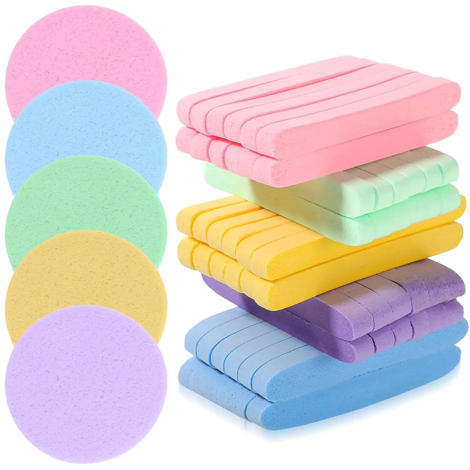 360 Pcs Compressed Facial Sponges Makeup Blender Face Wash Sponge Small Wedge Shaped Beauty Applicator Wash Face Spa Pad for Women Cleansing Exfoliating Liquid Cream Foundation Removal