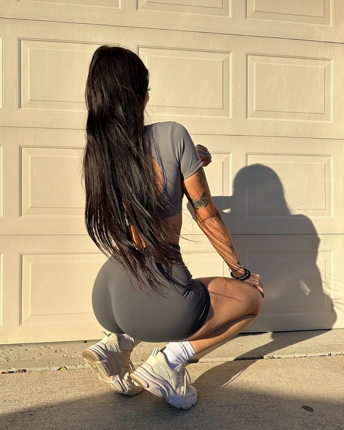 3 Piece Workout Shorts Womens Seamless High Waisted Scrunch Butt Athletic Gym Yoga Biker Shorts