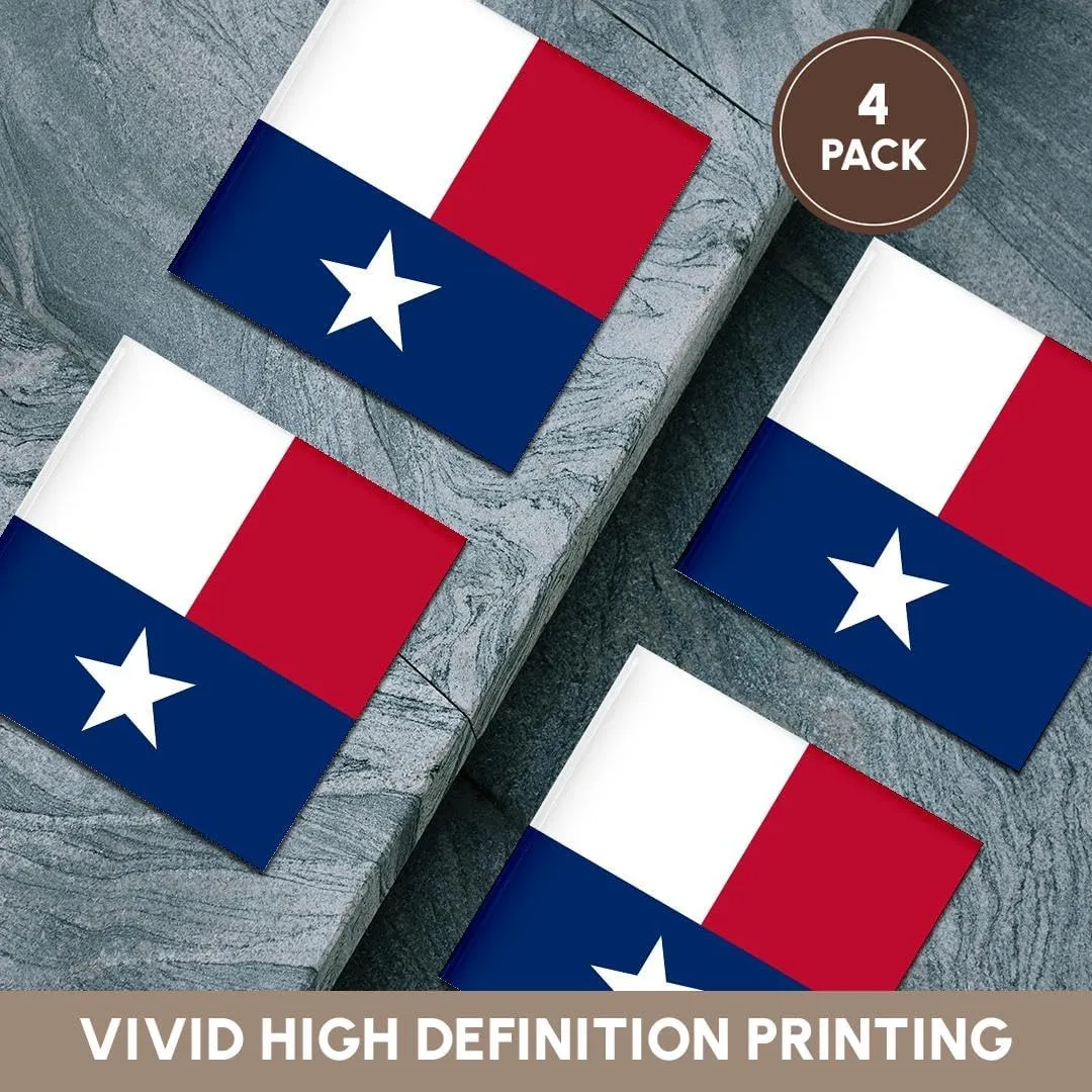 3dRose cst_158447_3 Flag of Texas Tx-Us American United State of America Usa-Blue Red White-Ceramic Tile Coasters, Set of 4