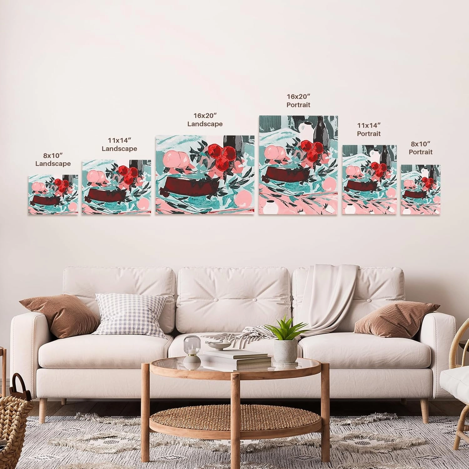 3dRose, Penguins, Circle Merry Christmas Frame, Red Quilt Look, Green Stripes, Museum Grade Canvas Wrap 8x10