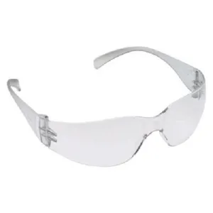 3M Safety Glasses, Virtua, Pack of 100, ANSI Z87, Unisex, Clear Lens, Clear Frame, Economical Eyewear Option, Lightweight, UVA, UVB, UVC