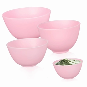 3pcs Mask Bowl Green Glitter Makeup Facial Mask Glitter Lip Gloss Waxing Beauty Bowl Tint Mud Mask Mixing Bowl Beauty Salon Bowl DIY Mask Tools Pink Gogogmee