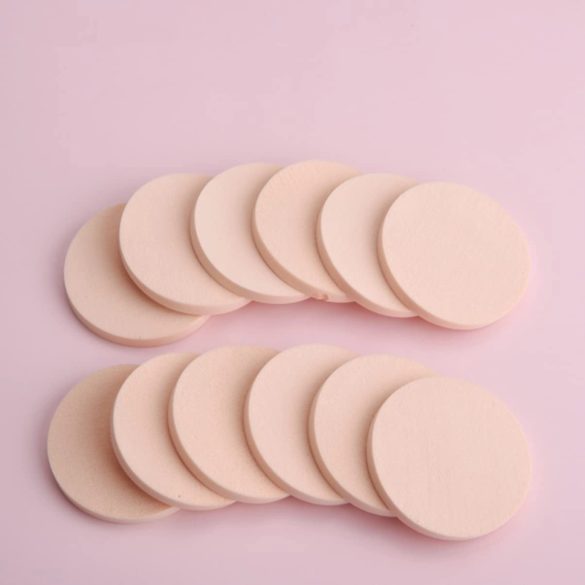 3sets Makeup Removal Pads Latex Cotton Round Powder Puff Fade-resistant Portable Comfortable Makeup Sponge 24pcs*3