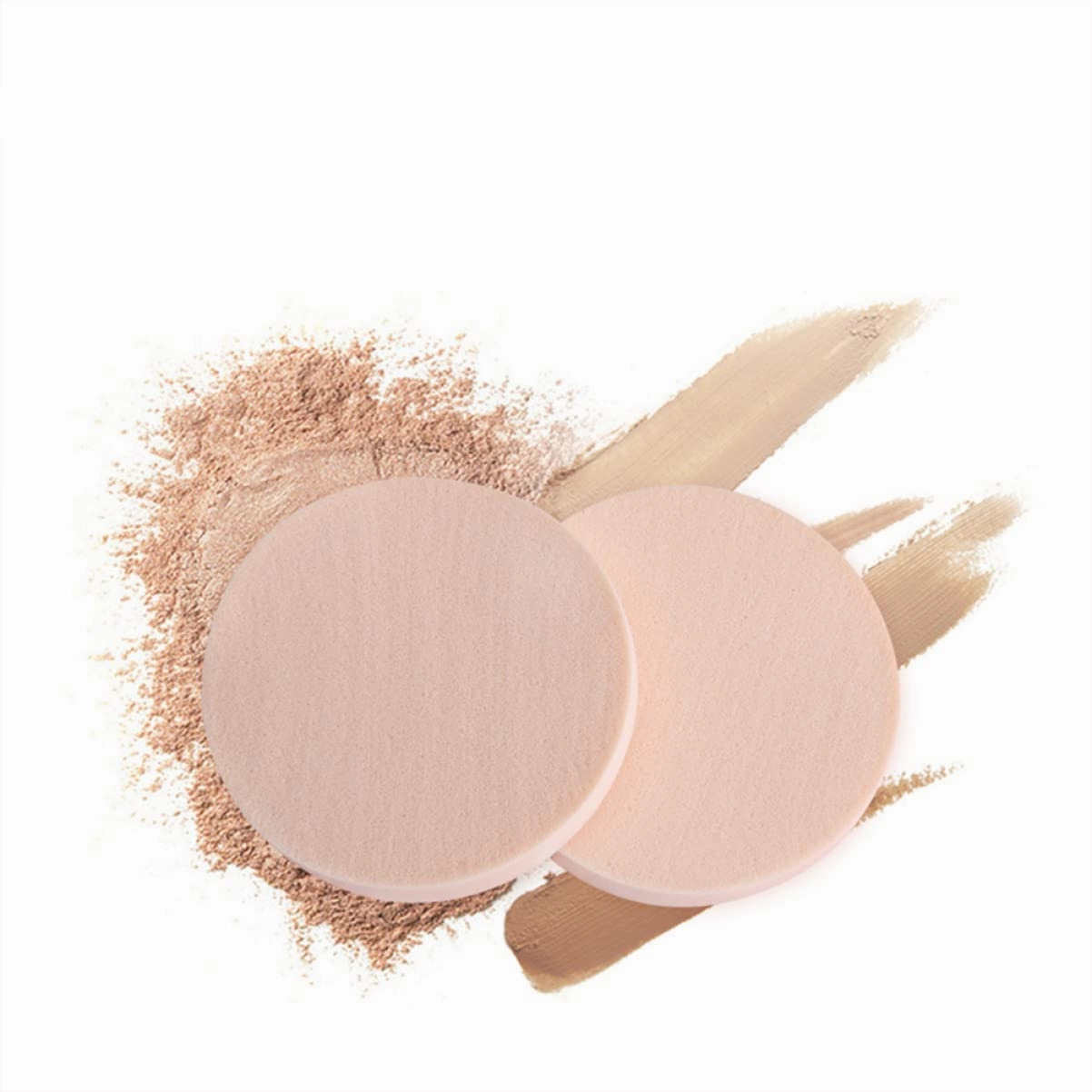 3sets Makeup Removal Pads Latex Cotton Round Powder Puff Fade-resistant Portable Comfortable Makeup Sponge 24pcs*3