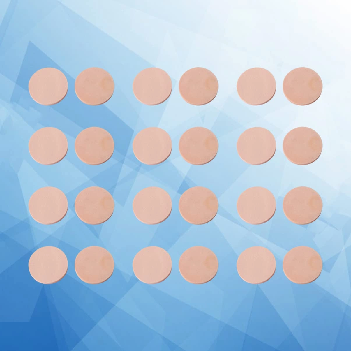3sets Makeup Removal Pads Latex Cotton Round Powder Puff Fade-resistant Portable Comfortable Makeup Sponge 24pcs*3
