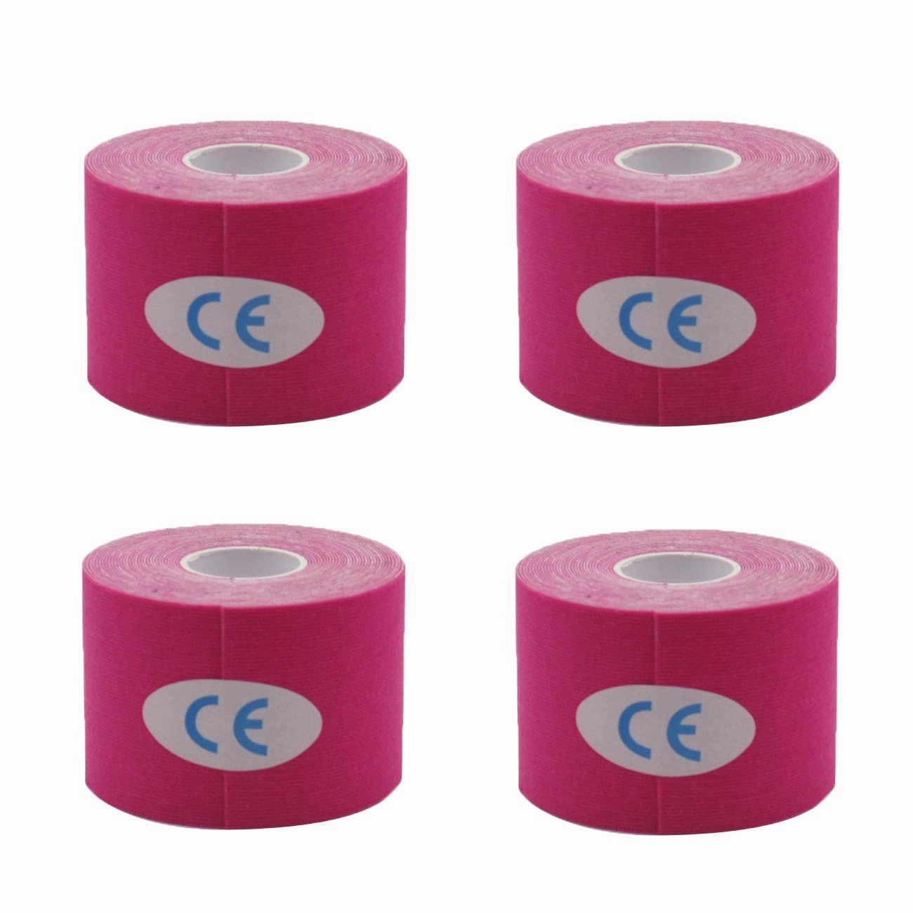 4 Rolls Kinesiology Tape, Water Resistant and Hypoallergenic, 2 In x 16.4 Ft Cotton Athletic Tape for Muscle Support, Elastic Sport Tape for Muscle Pain Relief and Joint Support (Rose Red)