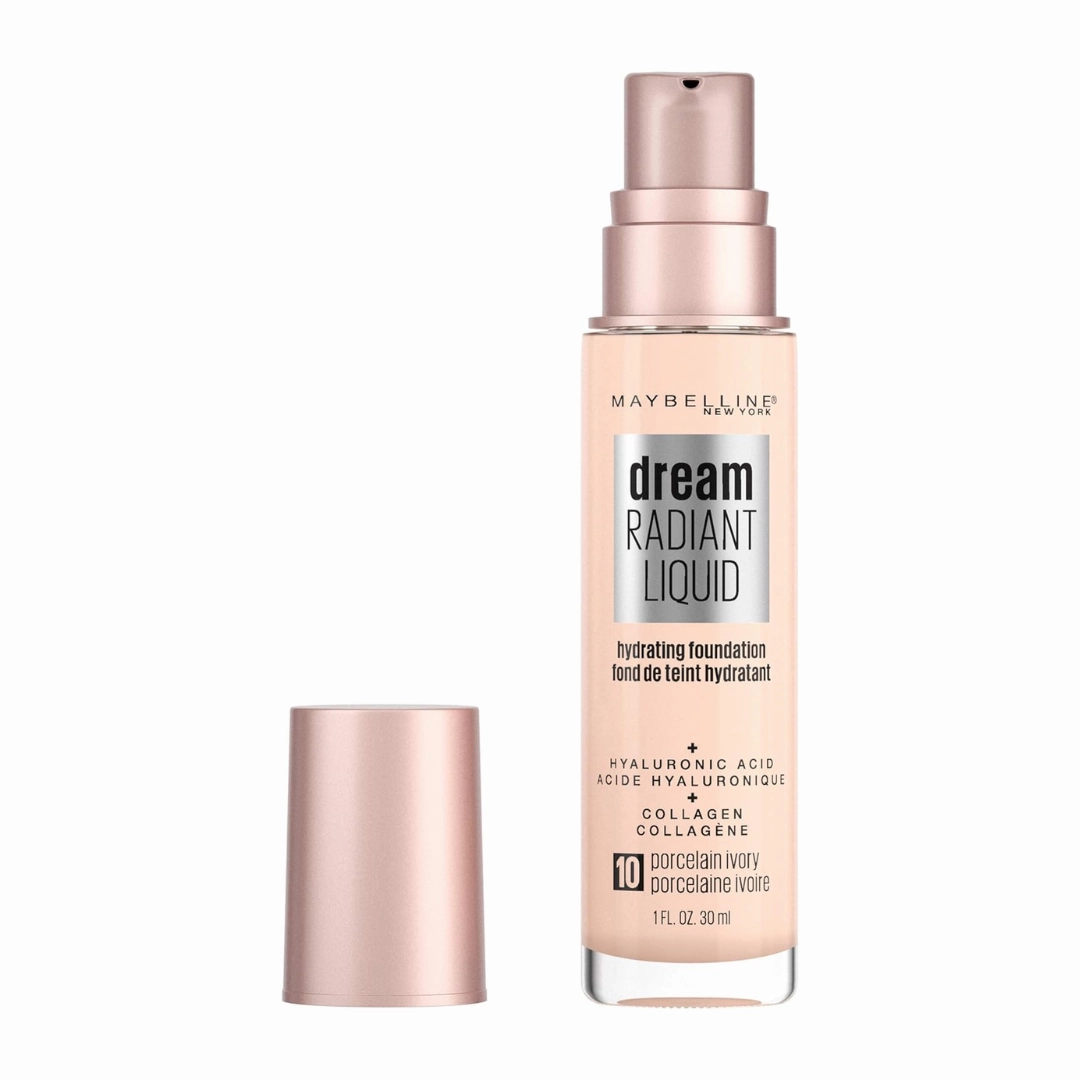 4 x Maybelline Dream Radiant Liquid Foundation 30ml 10 Porcelain Ivory