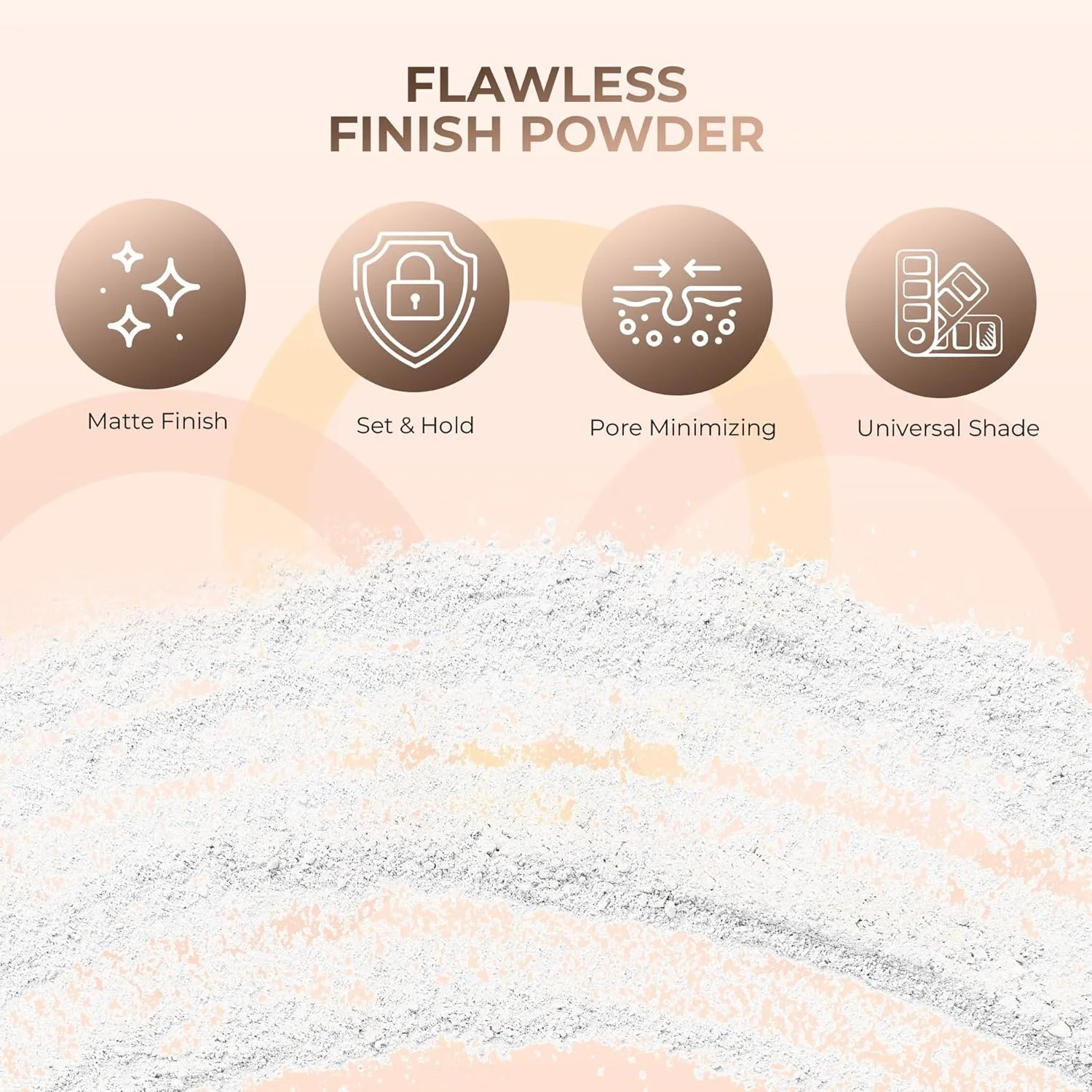 4pc Full Size Kit (Cocoa) Mineral Makeup Matte Translucent Loose Foundation   Kabuki Brush   Concealer   Finishing Setting Powder   Bare Face Full Coverage SPF 30 All Skin Types Waterproof