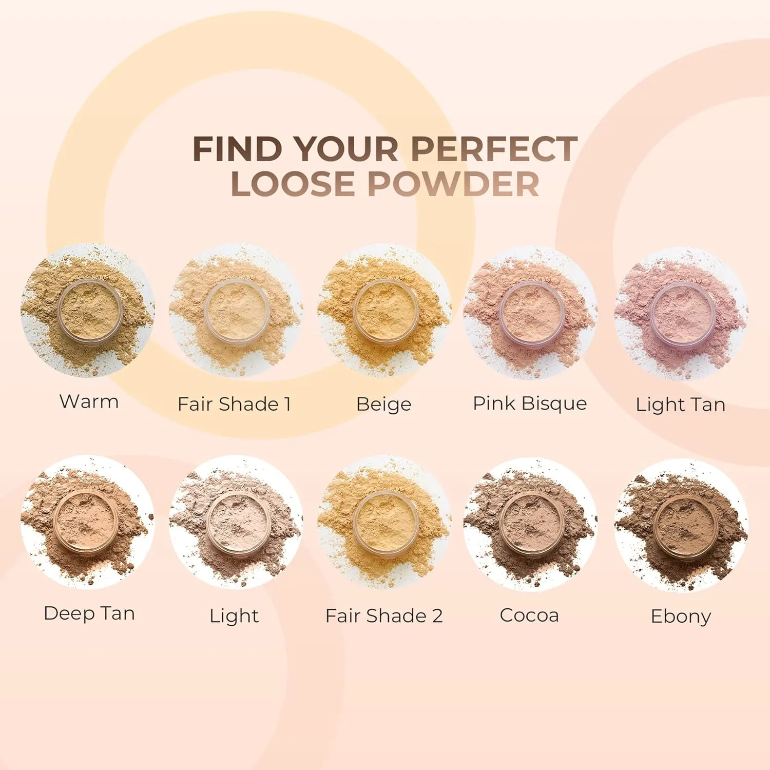 4pc Full Size Kit (Cocoa) Mineral Makeup Matte Translucent Loose Foundation   Kabuki Brush   Concealer   Finishing Setting Powder   Bare Face Full Coverage SPF 30 All Skin Types Waterproof