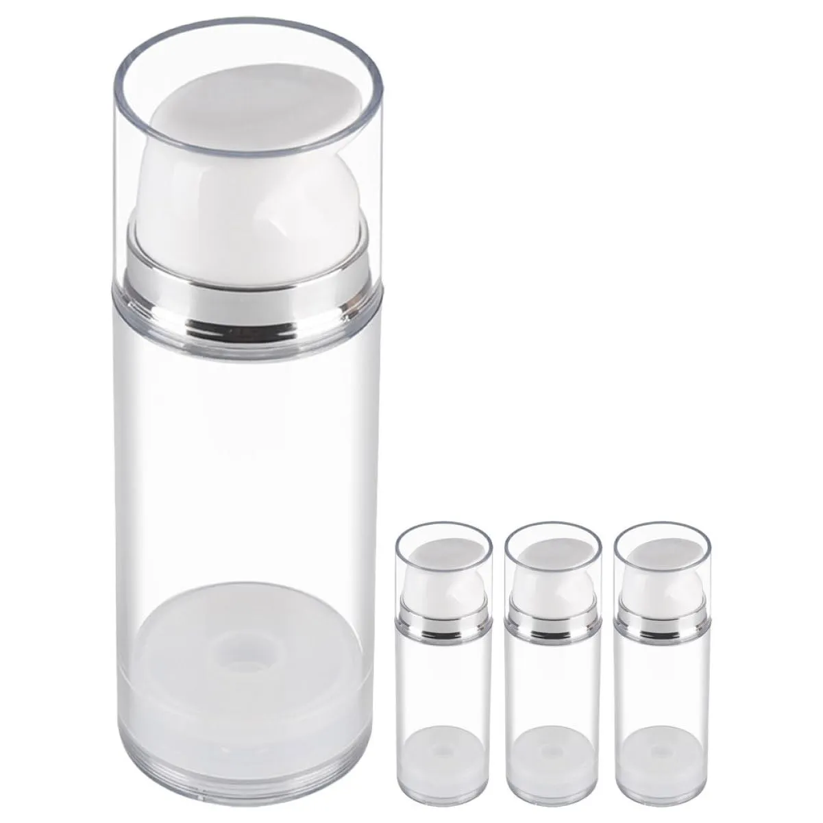 50ml Lotion Bottles Pump 4 Pack Refillable Travel Containers for Cosmetics Skincare