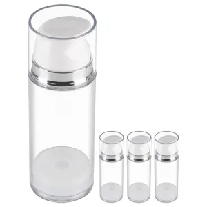 50ml Lotion Bottles Pump 4 Pack Refillable Travel Containers for Cosmetics Skincare