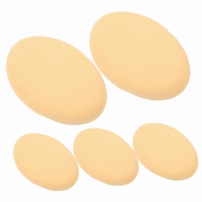 5pcs Oval Makeup Powder Puff Dual-purpose Cosmetic for Cream Liquid Foundation Gentle Safe for All Skin Types for Application
