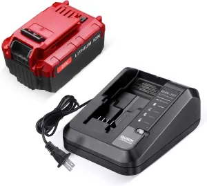 6000mAh PCC685L Lithium Ion Battery Compatible with Porter Cable 20V Battery for PCC685L PCC680L PCC682L PCC685LP with PCC692L Charger for Porter Cable 20V Battery PCC692L PCC680L PCC681L PCC685L