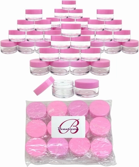 600 x Beauticom 20g gram Pink Lid Small Jar Containers for Sample Lotion Cream Powder Lip Balm Makeup Cosmetic etc